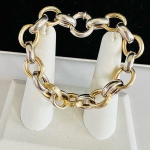 Sterling Vermeil Italian Link Bracelet